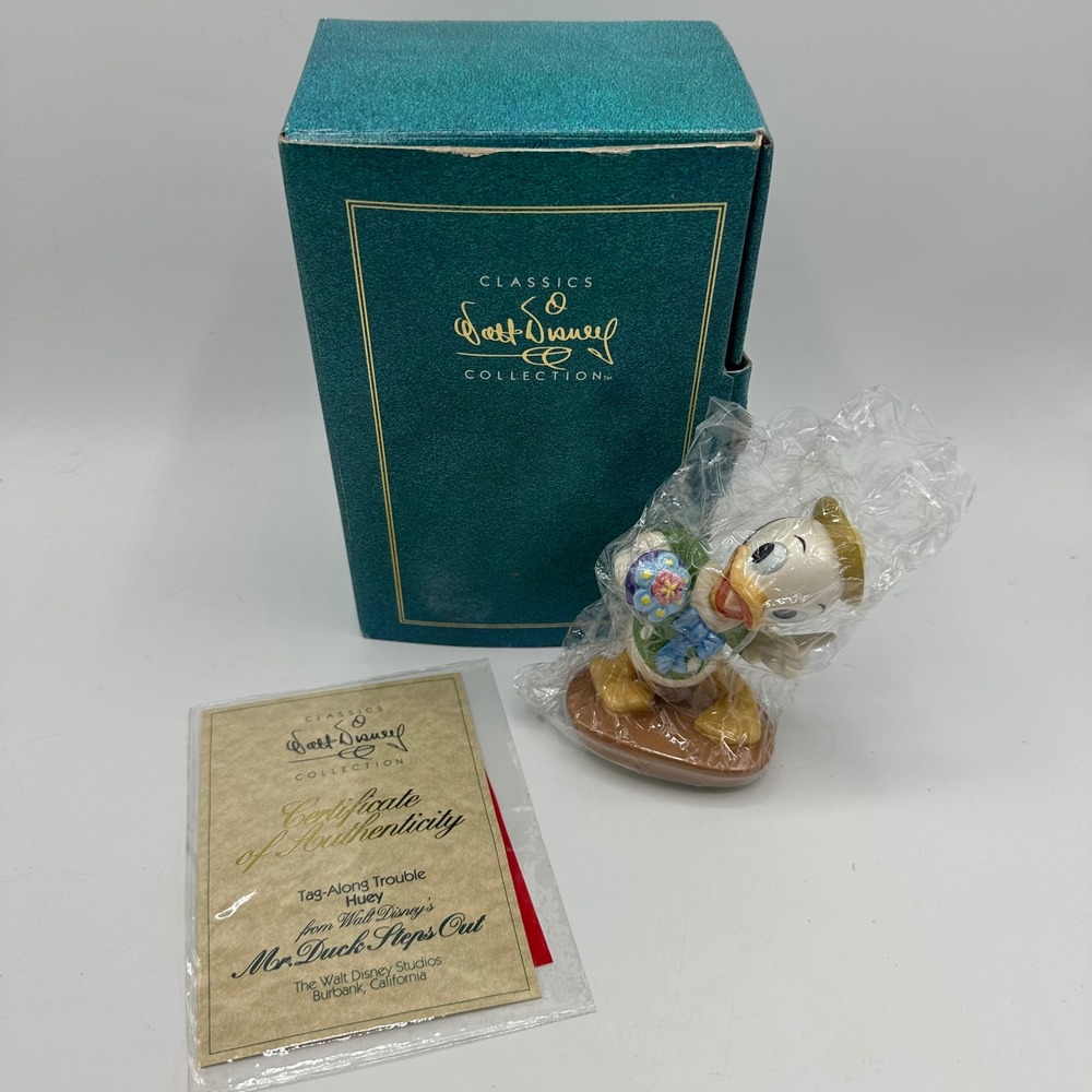 WDCC Disney Tag-Along Trouble Huey Mr Duck Steps Out Figurine Box COA